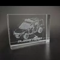 Placa comemorativa de cristal ou vidro Personalizada